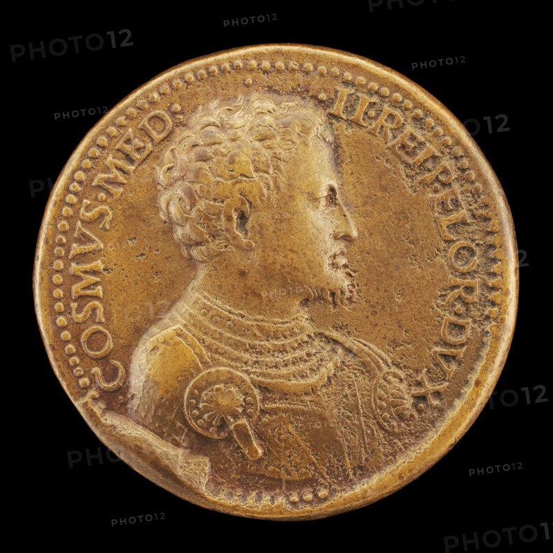 Cosimo I de' Medici, 1519-1574, 2nd Duke of Florence 1537, later Grand Duke of Tuscany 1569 [obverse], probably 1537.