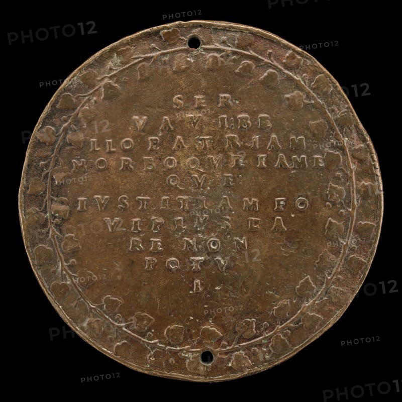 Inscription in a Wreath of Ivy [reverse], 1485/1486.