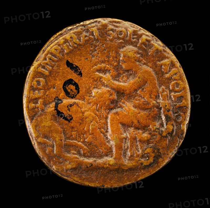 Apollo Placing a Wreath on a Lion [reverse], 1556/1558.