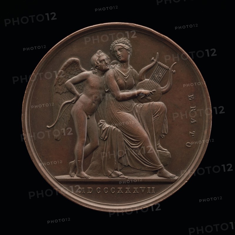 Cupid and Erato [reverse], 1837.