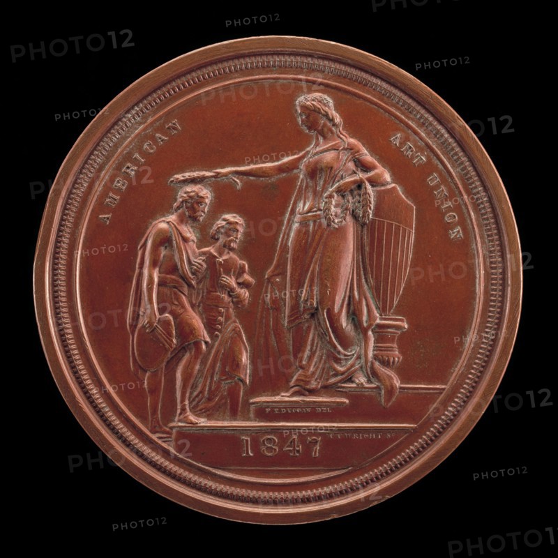Fame Crowning Painting and Sculpture [reverse], 1847.