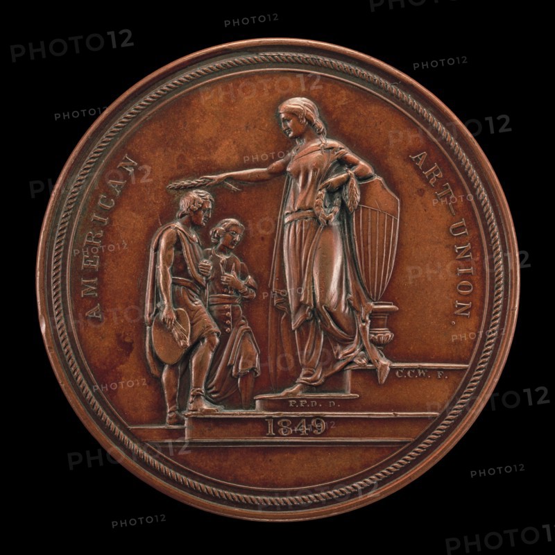 Fame Crowning Painting and Sculpture [reverse], 1849.