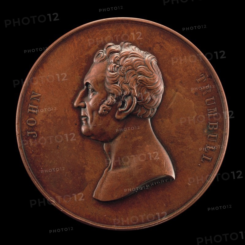 John Trumbull, 1756-1843, Painter [obverse], 1849.