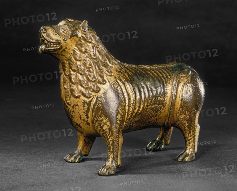 Aquamanile in the Form of a Lion, c. 1200.