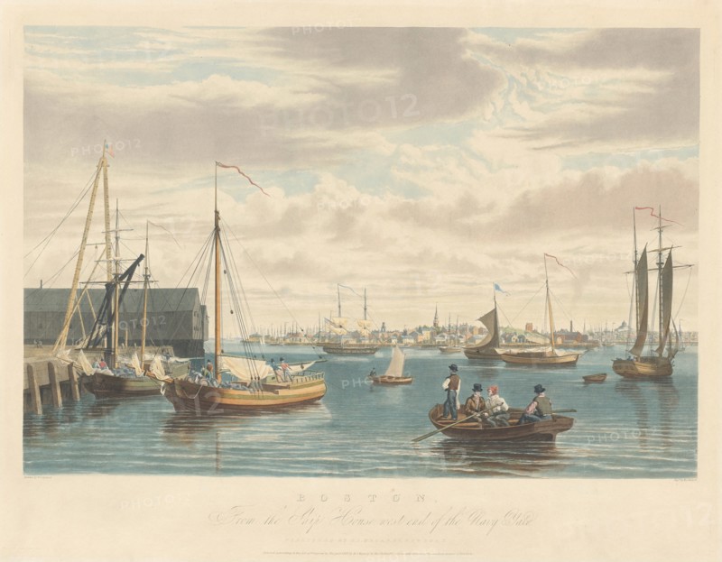 Boston: From the Ship House West End of the Navy Yard, published 1833.