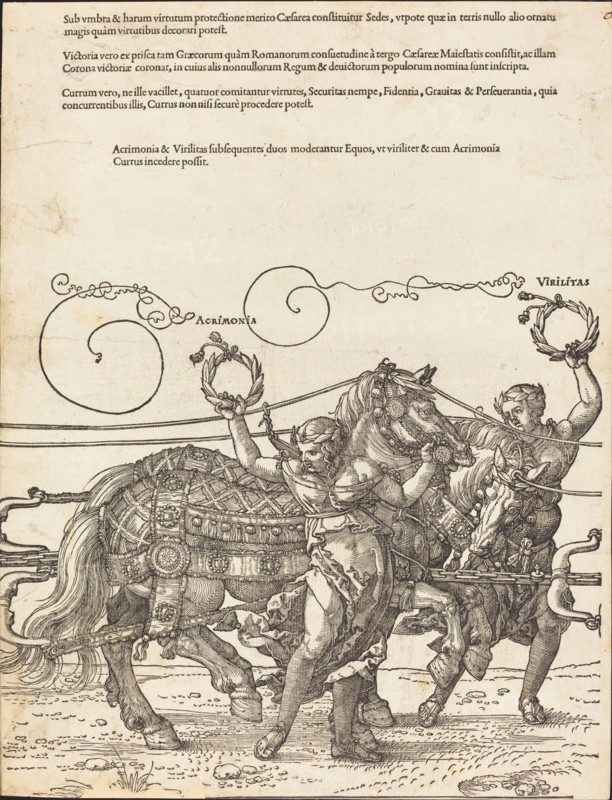 The Triumphal Chariot of Maximilian I (The Great Triumphal Car) [plate 6 of 8], 1523 (Latin ed.).