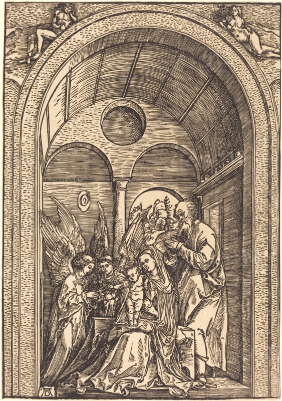 The Holy Family with Two Angels in a Vaulted Hall, c. 1504.