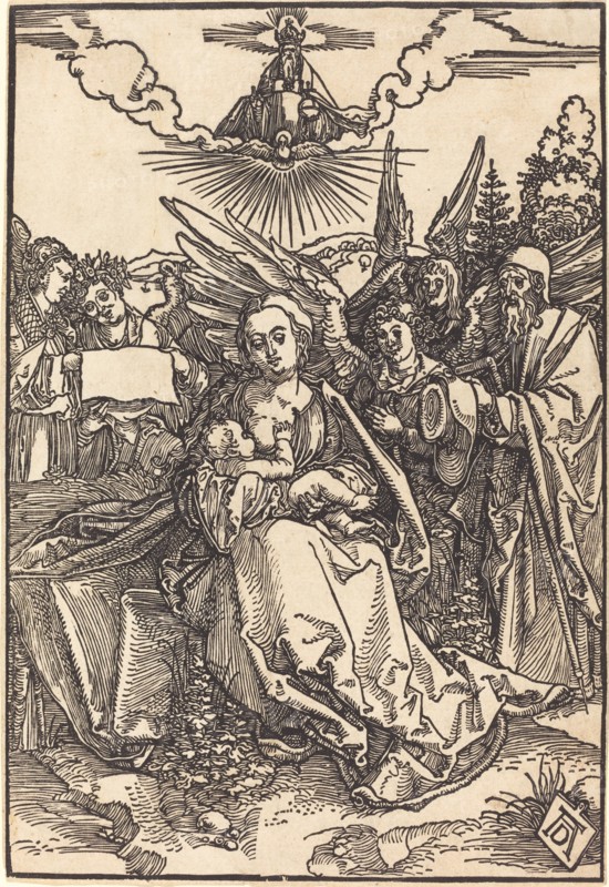 The Holy Family with Five Angels, in or before 1505.