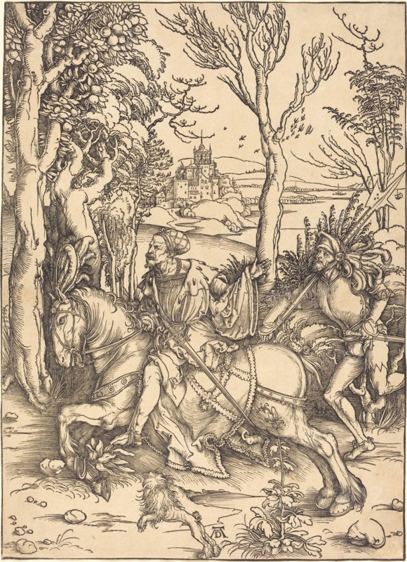 The Knight on Horseback and the Lansquenet, c. 1496/1497.
