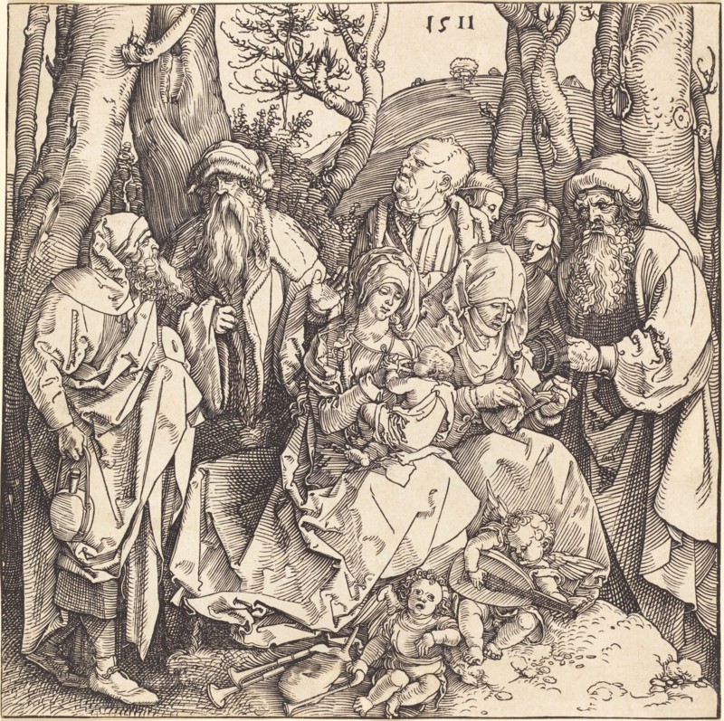 The Holy Family with Two Music-Making Angels, 1511.