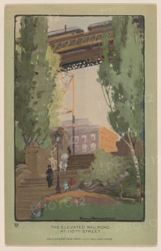 The Elevated Railroad at 110th Street, 1914.