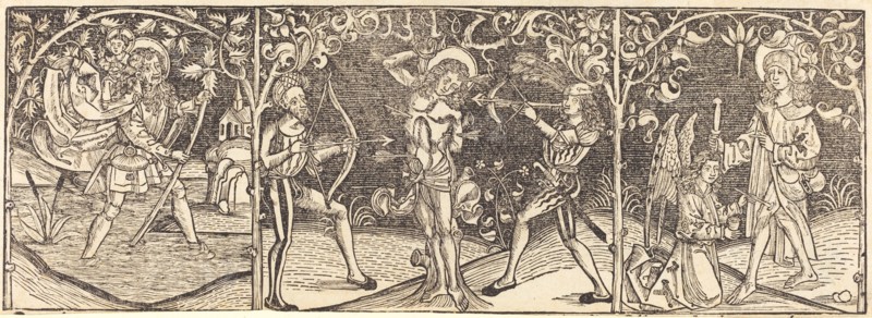 Saints Christopher, Sebastian, and Roche, c. 1495.