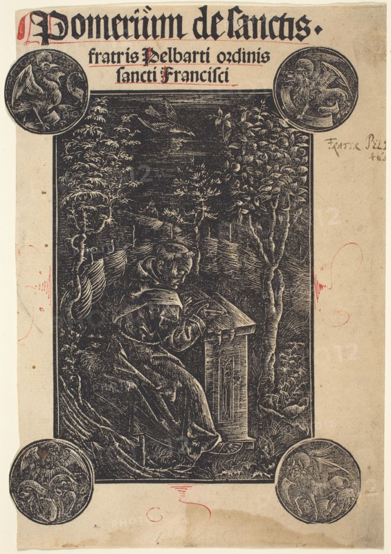 Franciscan, Pelbartus of Temesvar, in a Garden, c. 1500.