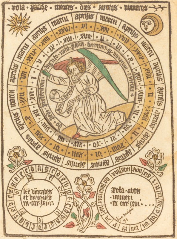 An Easter Calendar Beginning with the Year 1466, 1466.