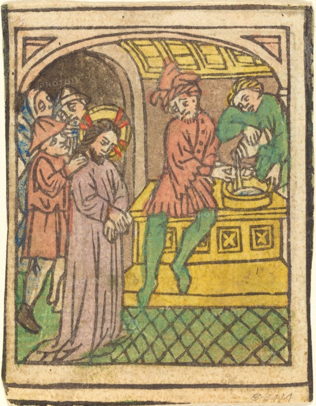 Pilate Washing His Hands [recto], c. 1440/1450.