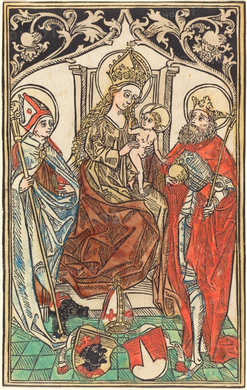 The Madonna and Child Enthroned, with Saints Corbinian and Sigismund, 1492.