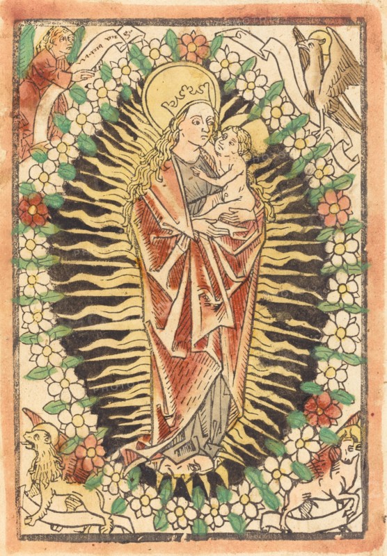 Madonna and Child in a Rosary, c. 1480.