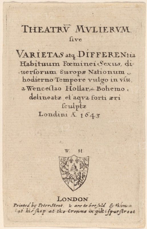 Theatrum mulierum: Title Page, 1643.