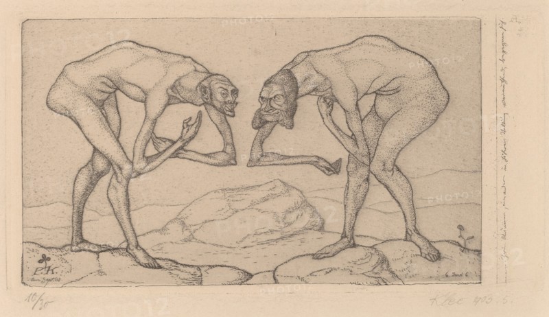Zwei Männer, einander in höherer Stellung vermutend, begegnen sich (Two Men Meet, Each Believing the Other to Be of Higher Rank, 1903.