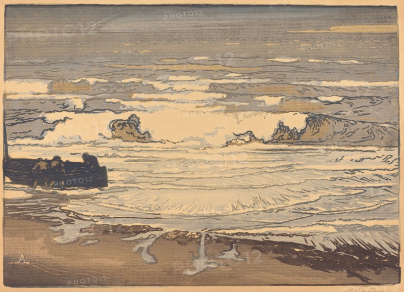 Unfurled Waves, Flood of September 1901 (Les lames deferlent,maree de Septembre 1901), 1901.