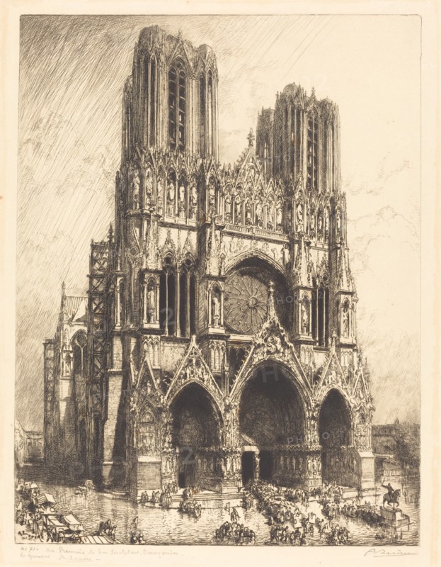 Reims Cathedral (Cathedrale de Reims), 1911.