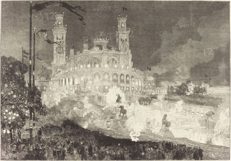 14 Juillet. Illumination du Palais du Trocadéro, 1883.