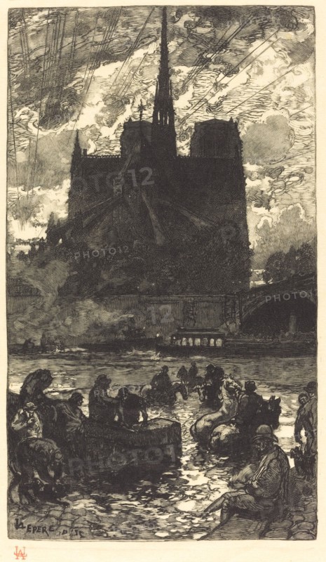Watering-place behind Notre-Dame (L'abreuvoirderriere Notre-Dame), 1897.