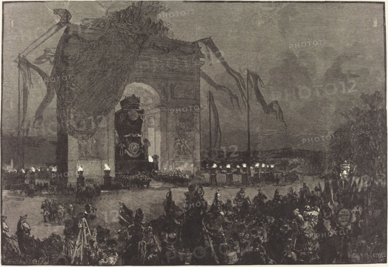 Funérailles de Victor Hugo. La Veillée, 1885.