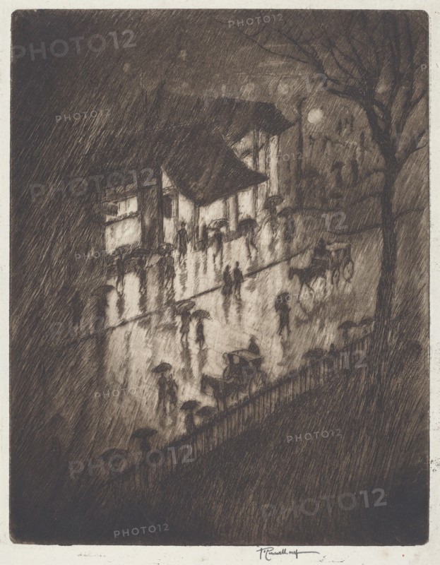 Rainy Night, Charing Cross Shops, 1903.