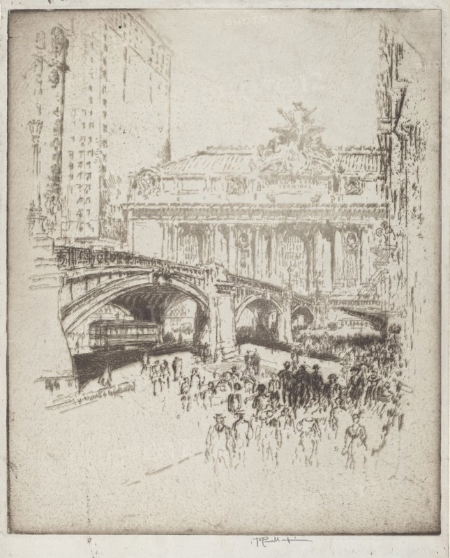 The Approach to the Grand Central, New York, 1919.