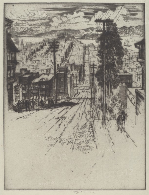 Down and Up the Hills to the Bay, San Francisco, 1912.