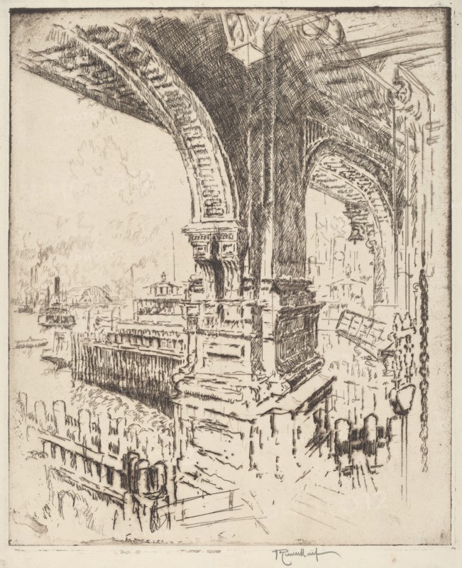 Within the Ferry, Cortlandt Street, New York, 1919.