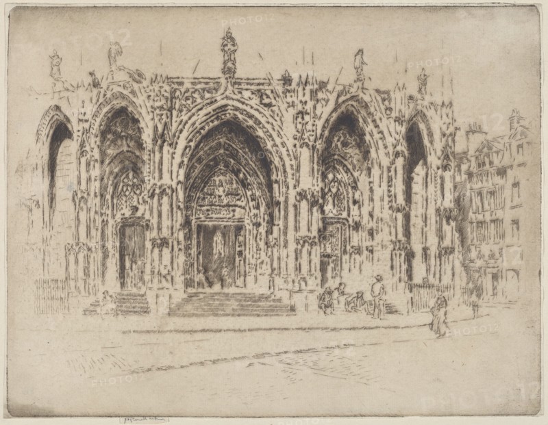 Porch of San Maclou, Rouen, 1907.