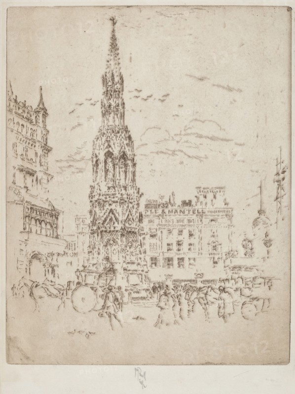 The Elinor Cross, in Front of Charing Cross Railway Station, 1906.