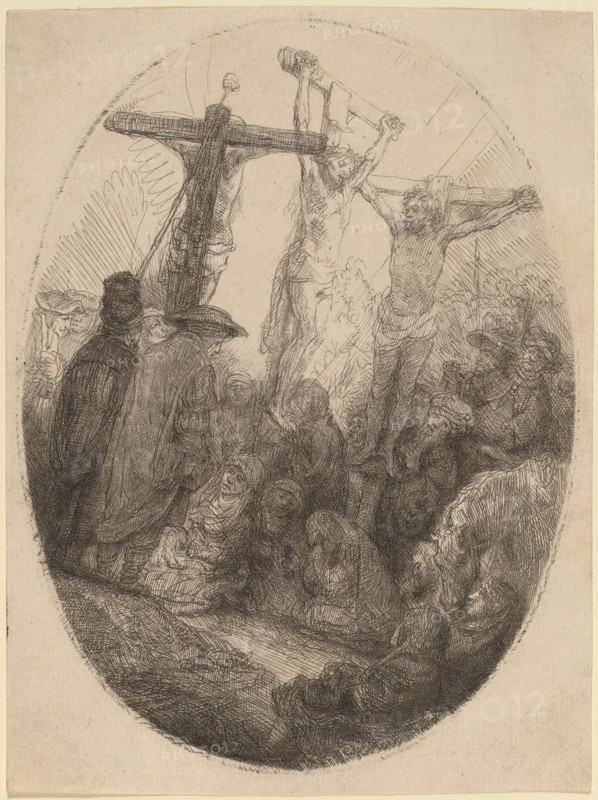 Christ Crucified between the Two Thieves: an Oval Plate, c. 1641.