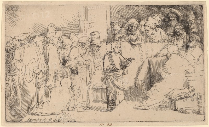 Christ Disputing with the Doctors: a Sketch, 1652.