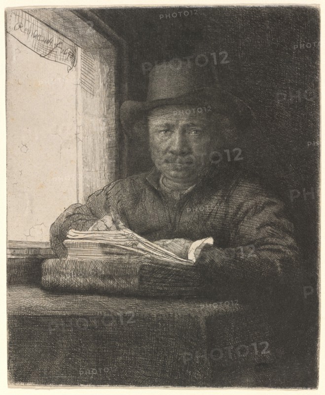 Self-Portrait Drawing at a Window, 1648.