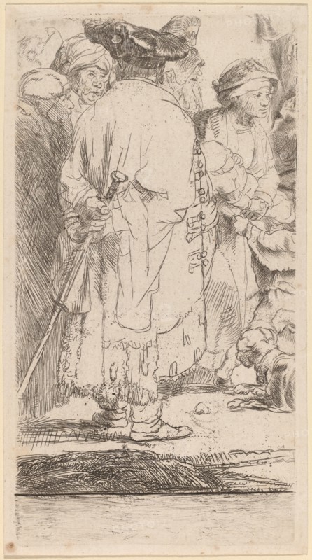 The Man with a Cane (Fragment from the Hundred Guilder Print), c. 1649.