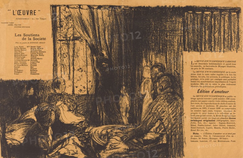 Les Soutiens de la société, 1896.