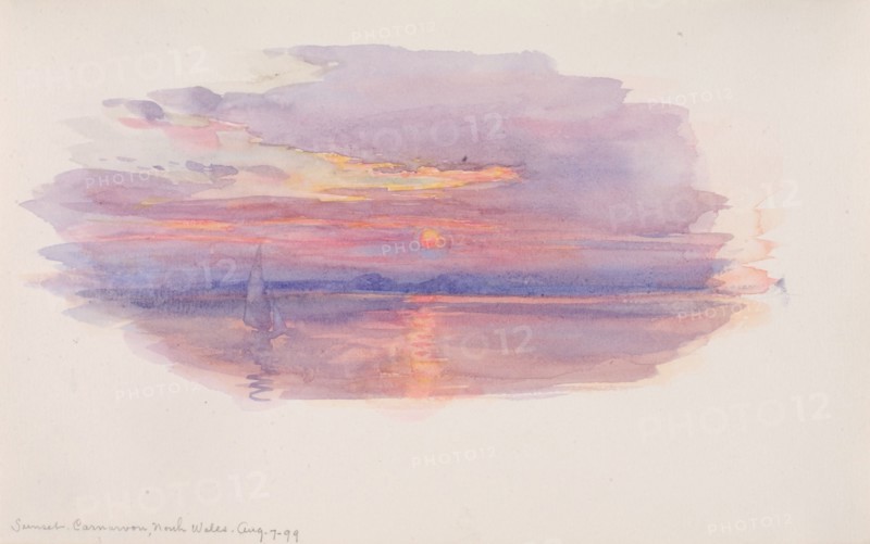 Sunset, Caernarvon, North Wales, 1899.
