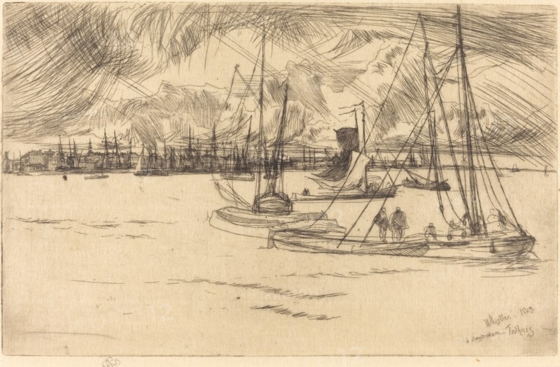 Amsterdam from the Tolhuis, 1863.