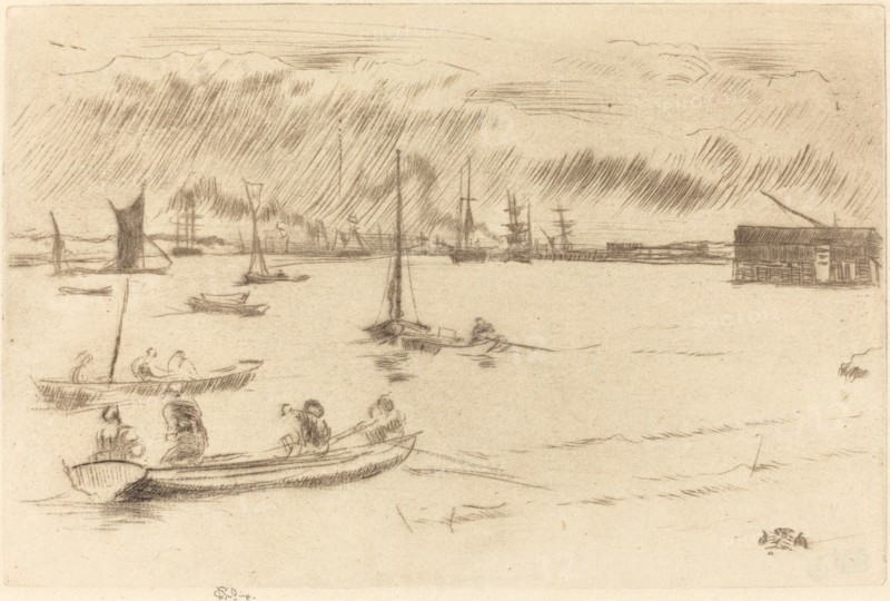 The Thames Towards Erith, c. 1877.