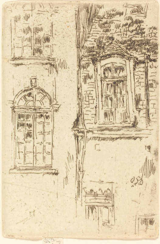 Windows Opposite Hotel, Bourges, 1888.