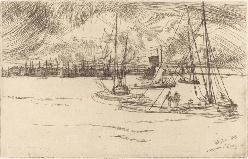 Amsterdam from the Tolhuis, 1863.