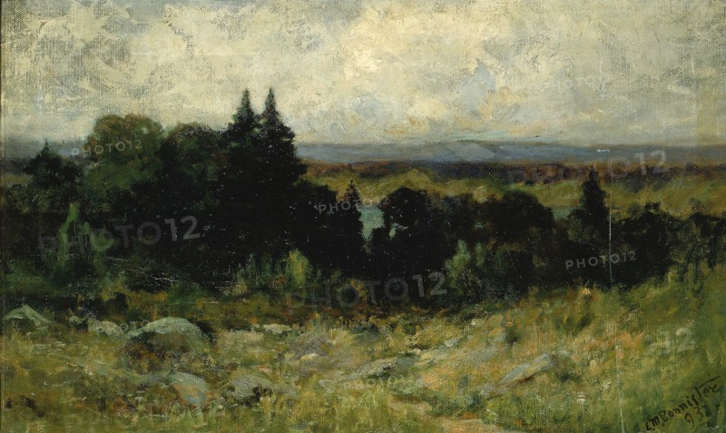 Untitled (landscape, fields with rocks and trees), 1893.