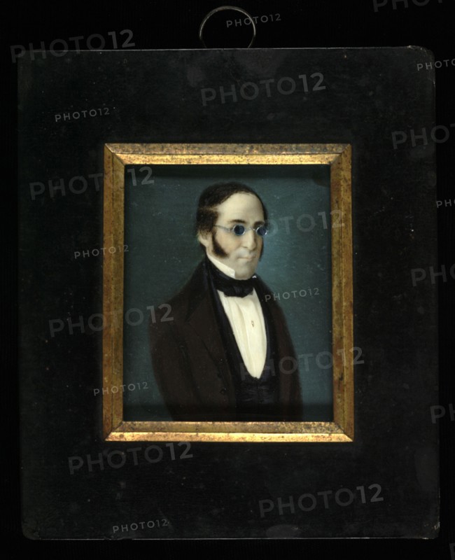 Caballero con lentes de la familia Canals, ca. 1840-1855.