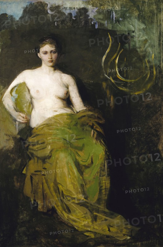 Half Draped Figure, ca. 1885.