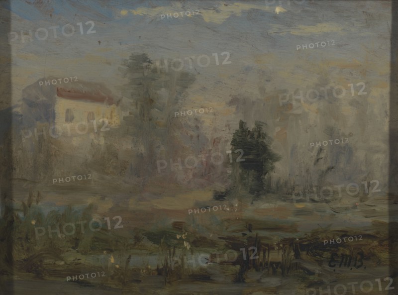 Untitled (landscape with house in background), n.d.