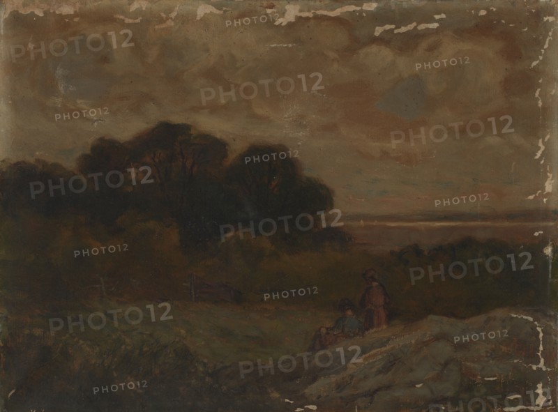 Untitled (Landscape with Two Women Reclining on Rocks).