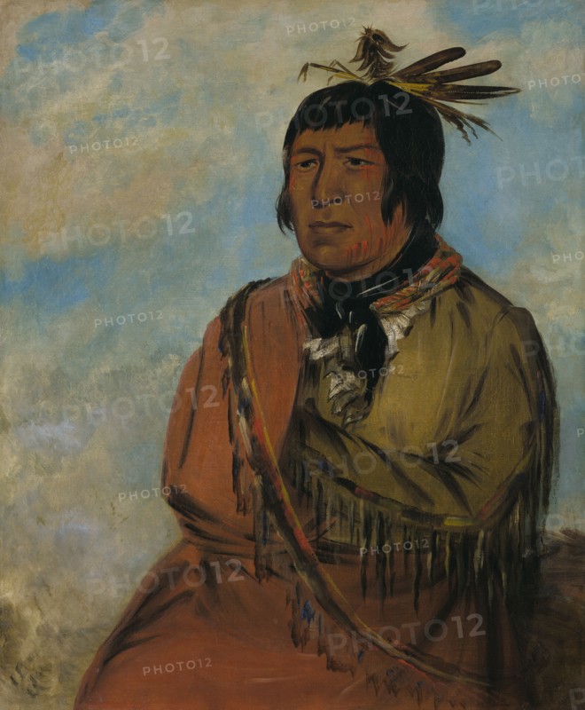 Na-pów-sa, Bear Traveling at Night, a Chief, 1830.